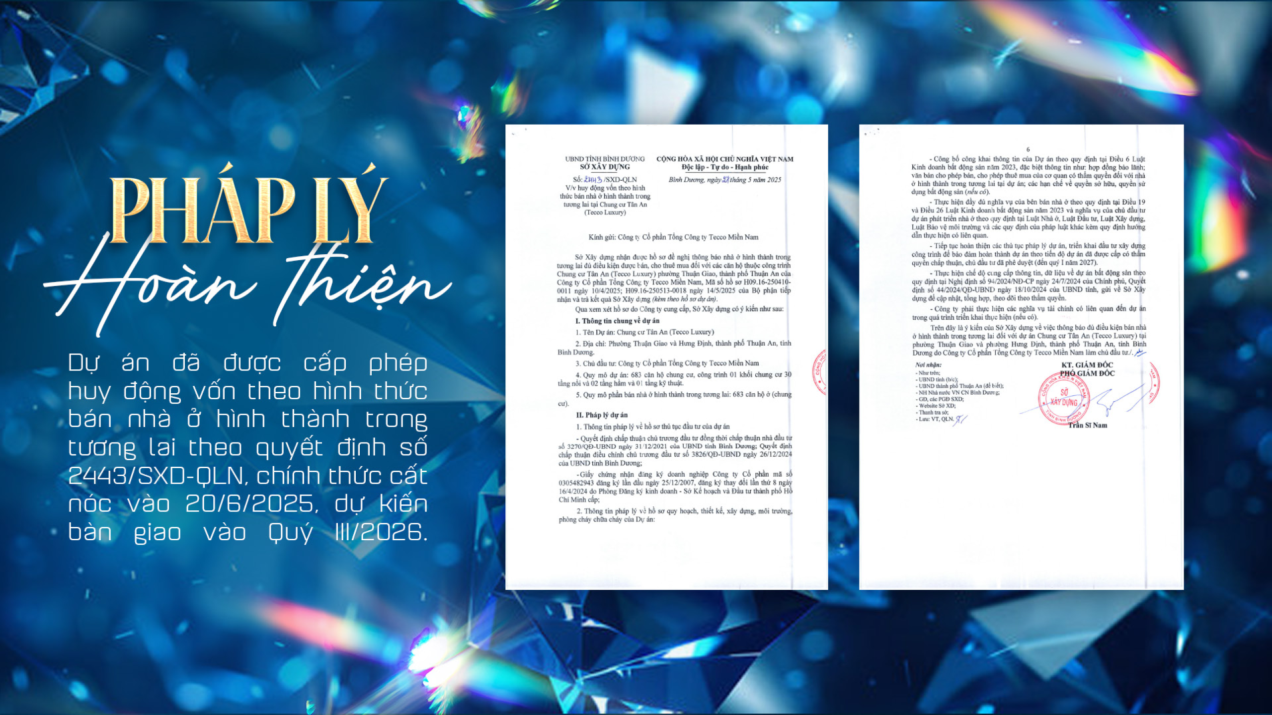 Pháp lý dự án Diamond Boulevard